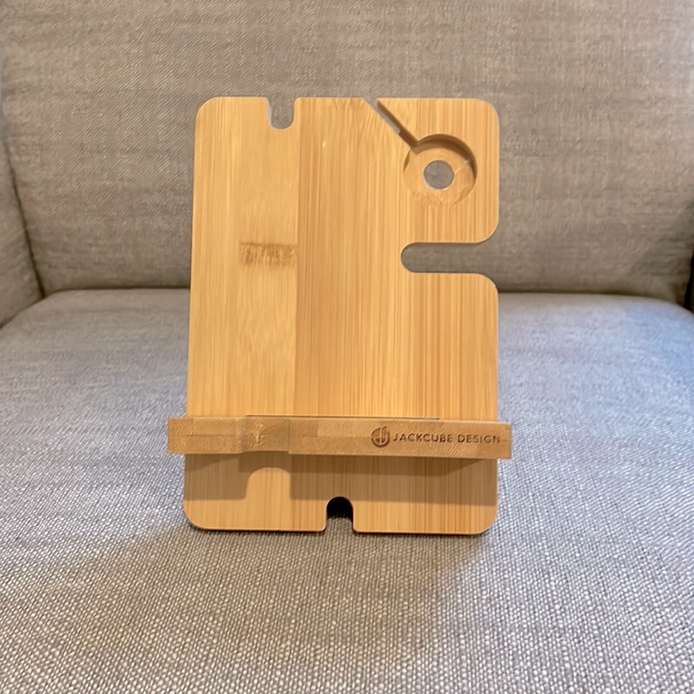 Bamboo Charger Dock for Phone and Apple Watch